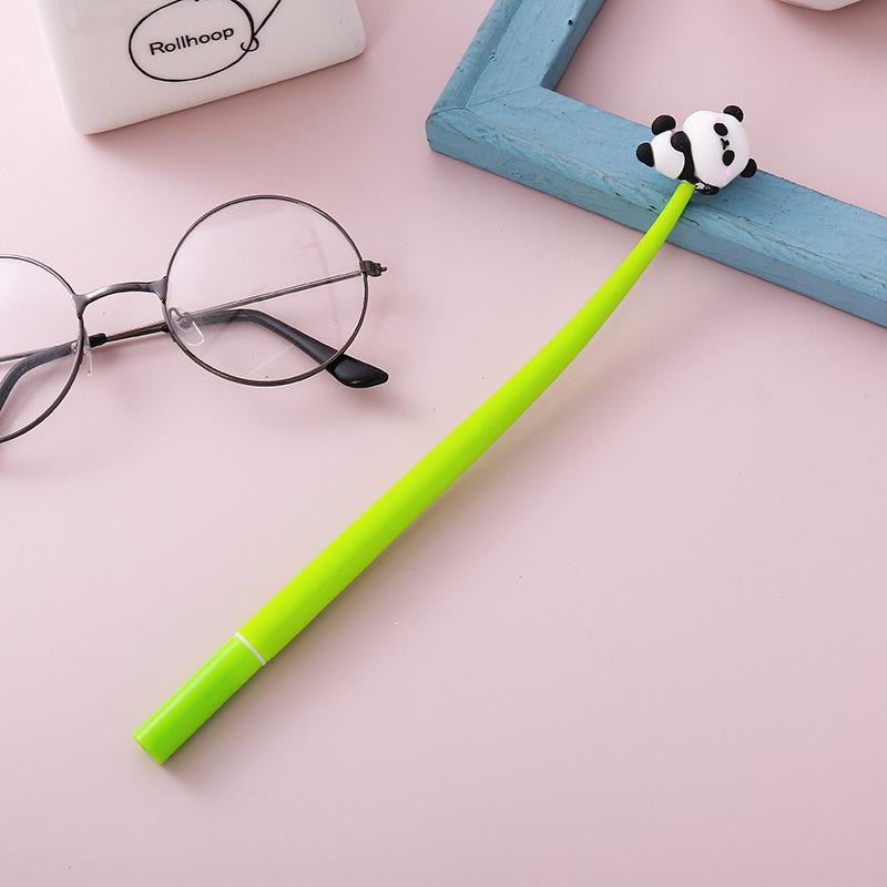 10 stk 0,5 mm Cute Panda Shake Gel Pen Creative Stationery Student myk limpenn Høy-utseende kontorsignaturpenn