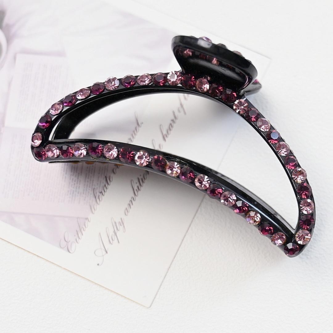 

Заколка для волос в форме листа-чемпиона Модные стразовые заколки для волос Аксессуары для женщин и девушек Стразовое украшение для волос длиной 9 см