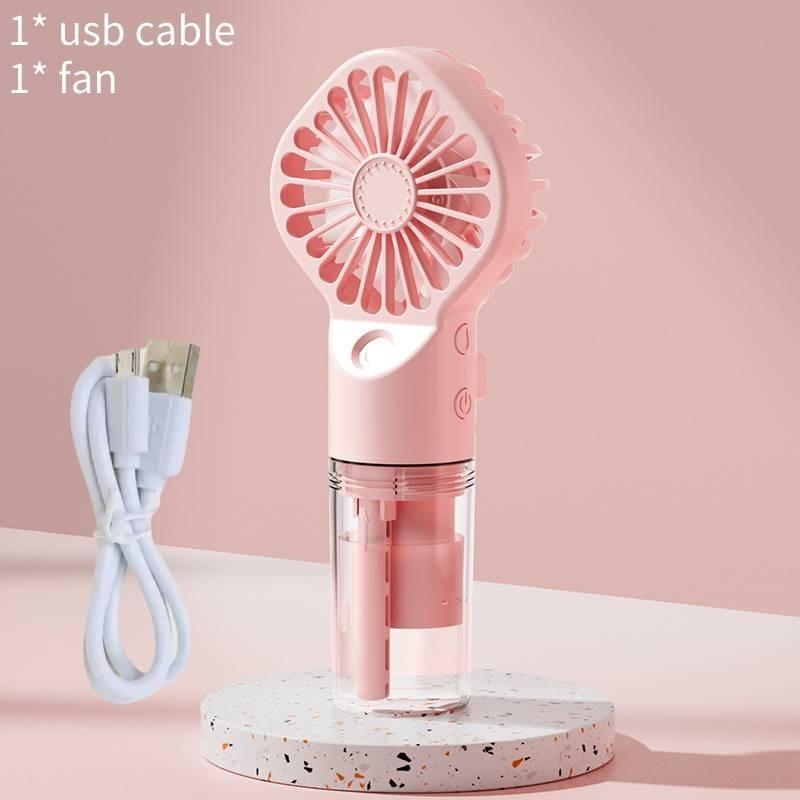 Tragbarer Handnebelventilator USB-wiederaufladbarer Mini-Ventilator für Studenten Outdoor-Geschenk