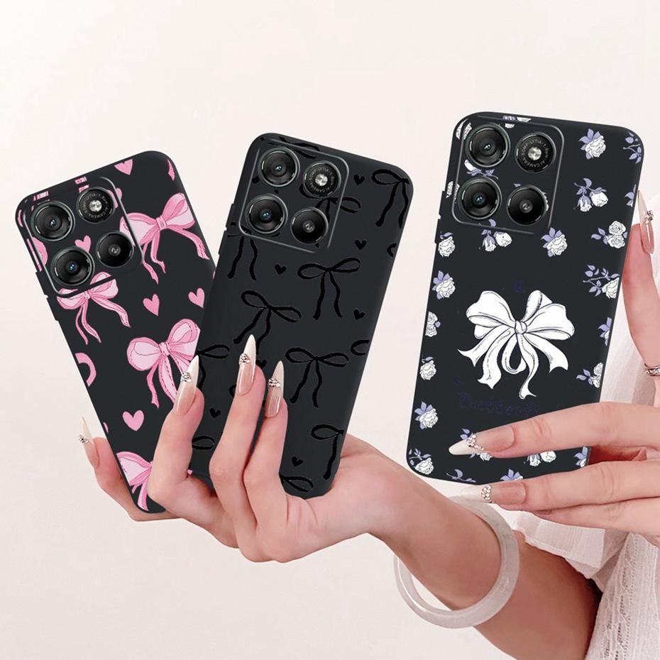 Fashion Letter Phone Case For Motorola Moto G17 G17Power Back Cover For MOTO G 17 G17 Power XT2623-2 Soft Black Silicone Cases