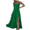 Damen Sommer Mode Trägerloses Plissee Kleid Sexy Kleid