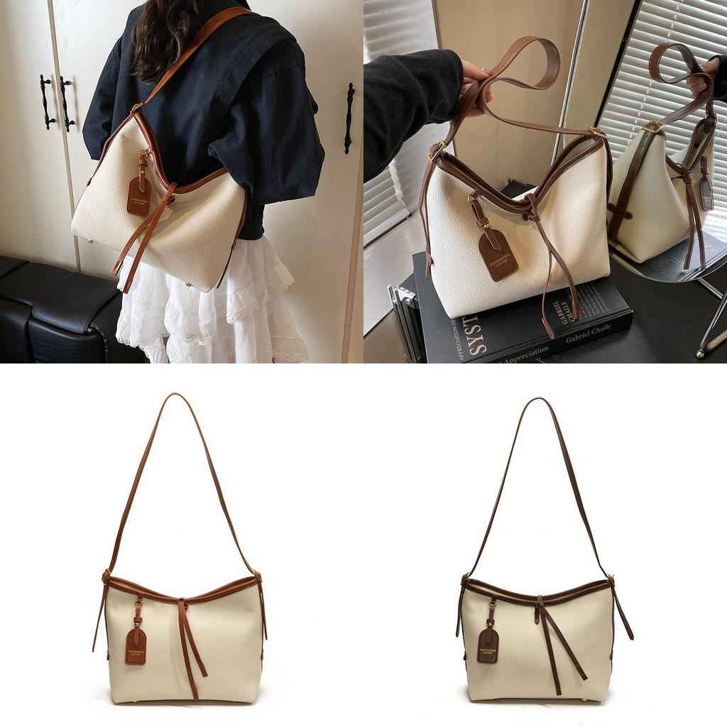 Solid Color Women Casual Crossbody Bag Pu Fabric Stylish Stitching Everyday Wear