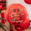 Retro Style Chinese Paper Lantern Round Shape Handmade New Year Lantern Good Luck 30cm Festival Lantern Room Decor