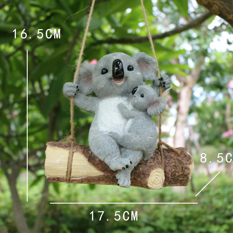 1pc Creative Climbing Rope Squirrel Figurine - Perfect forGarden & Outdoor Decoration!