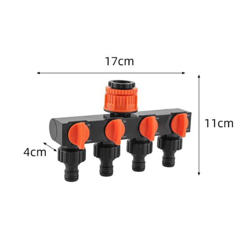 4-Way Independent Garden Hose Splitter With Valve Water Switch Hose Connector Splitter 4-Way Faucet Diverter