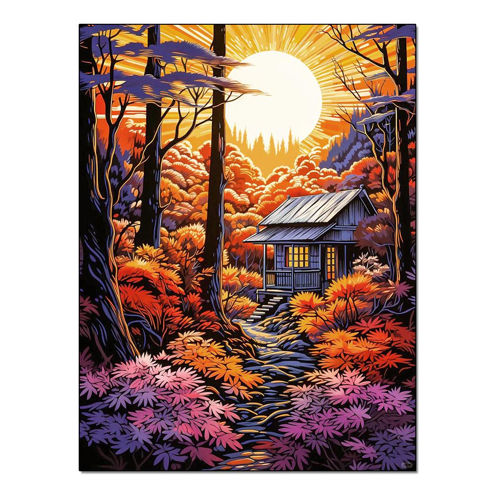 Landscape Sunset Diamond Painting Complete Kit DIY Mosaic Embroidery Hobby Handicraft Painting for Home Wall Decoration