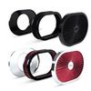 New High Flow Chrome 12"x2" Oval Air Cleaner Filter Assembly 5-1/8" Carb Neck W/ Flow-Thru Lid for GMC Chevy Ford Chryler Dodge
