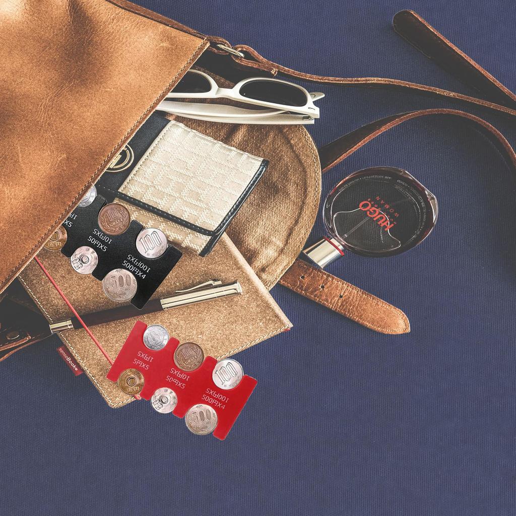 Mini Tragbarer Münzorganisator, Tragbarer Münzhalter aus Kunststoff, Mehrschlitzige Aufbewahrung für japanische und koreanische Währung, Geldmanagement