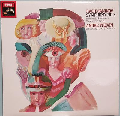 LP Record SERGEI VASILYEVICH RACHMANINOFF, AN - Symphony No. 3 In A Minor, Op. 44.  ASD3369 His Master's Vo 1977 UK Classical Used