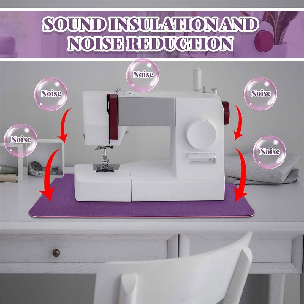 Slip Resistant Pad Sewing Machine Damping Mat Quilting Machine Dampening Pads Noise Reduction Pad for Sewing Machines