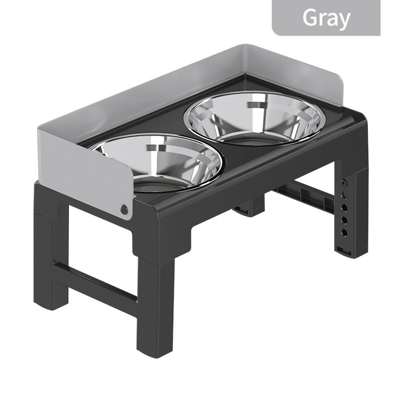 

Портативная регулируемая по высоте миска для кормления домашних животных против опрокидывания, складная, с защитой шеи, из нержавеющей стали, для медленного кормления