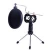K-Song Microphone with Anti-Spray Cover and Desktop Shockproof Tripod Stand