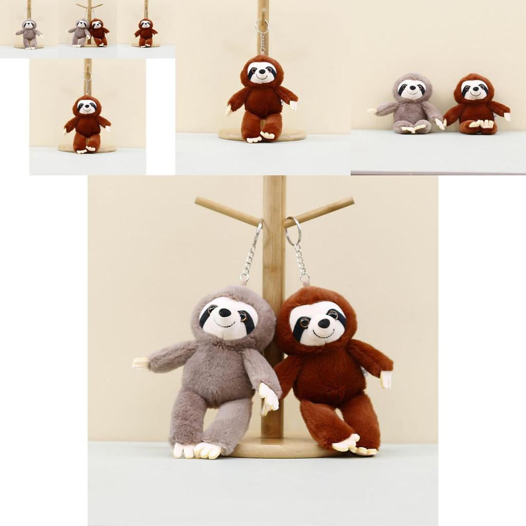 Cute Plush Monkey Keychain Adorable Long Arm Soft Toy Hanging Decoration For Bags