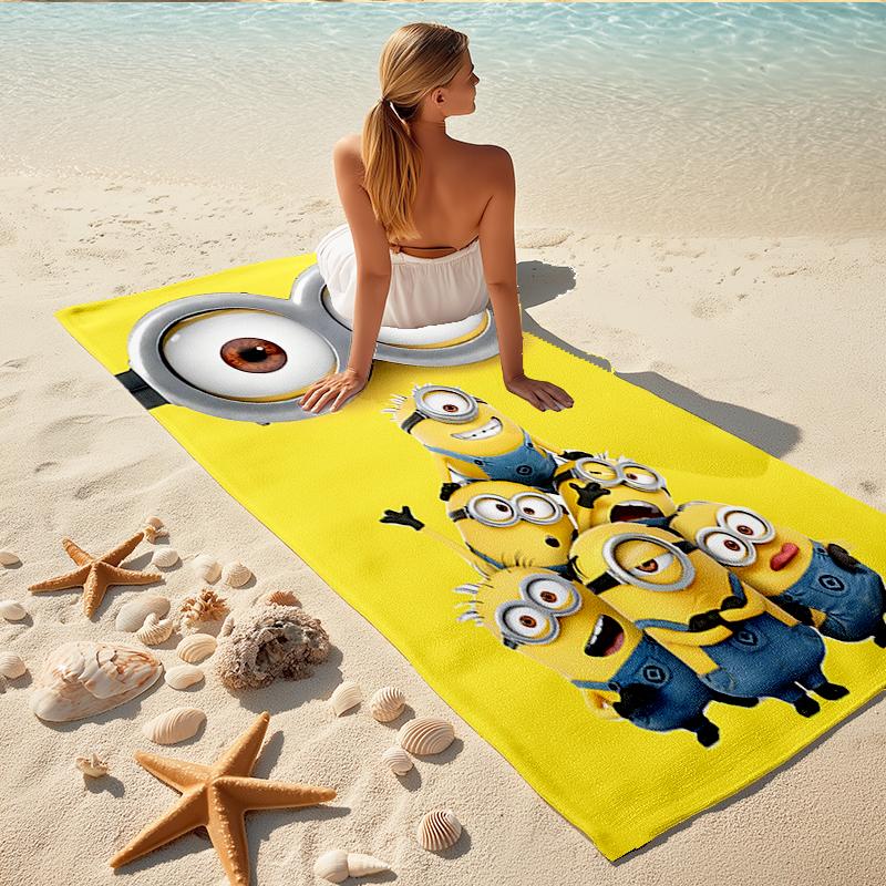 1Pc Despicable Minions Teamwork Beach Towel Quick Dry Multiuse For Beach Pool Gym Yoga Home Travel Christmas Halloween Xmas Gift G1142