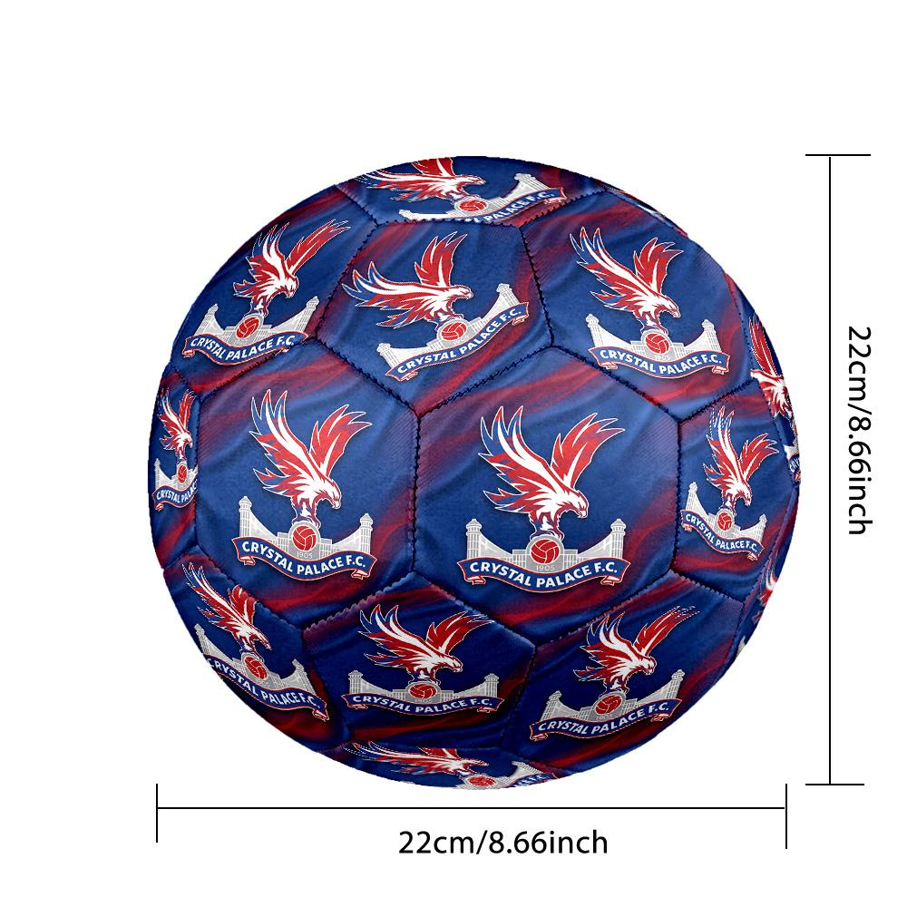 Crystal Palace Misura 5 Pallone da Calcio Alta Elasticità Pallone da Calcio Per Competizione All'aperto Allenamento Quotidiano Gioco