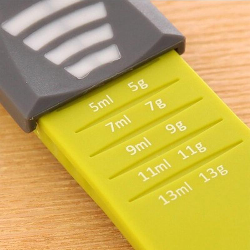 1PC Adjustable Kitchen Scales Measure Cup Double End Eight Stalls Measuring Spoon For Salt Soup Coffee Tea Powder Kitchen Gadgets
