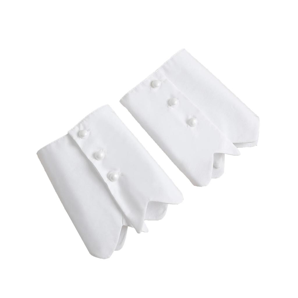 Chemise Faux Manches Poignets Détachables Dentelle Volants Chemises Pull Sweat-shirt Faux Manches Blanc Bracelet