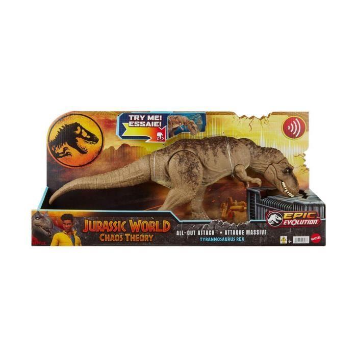 Figurine - MATTEL - Tyrannosaure Attaque Impitoyable - Fonction sonore - Dents extensibles - 54 cm