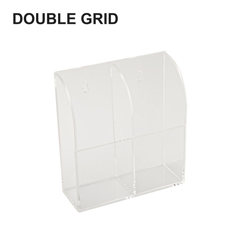 Case Acrylic Remote Control Holder Office Air Conditioner Makeup Brush Home Space Saving Transparent Wall Mounted Storage Box