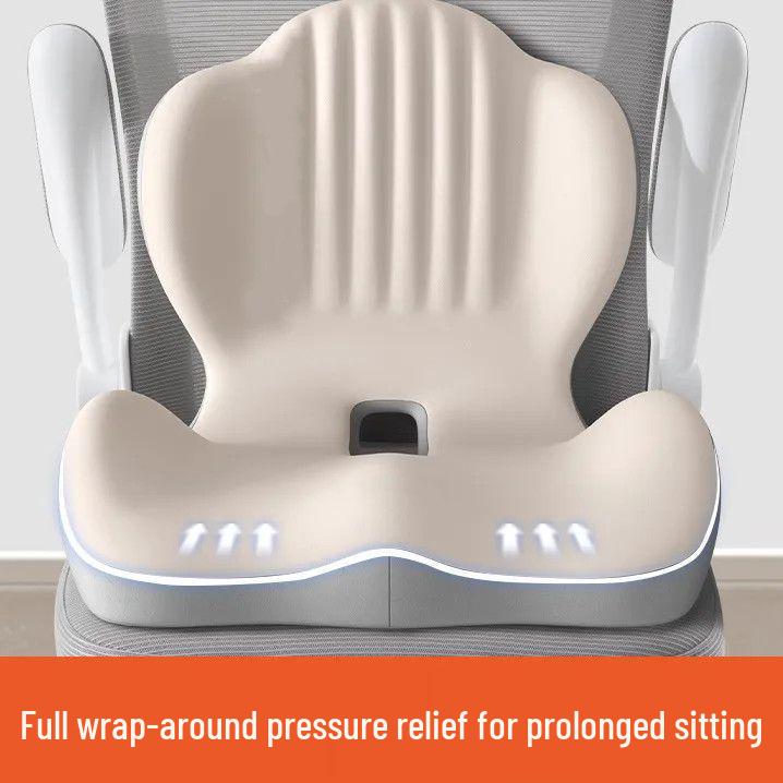 Extra Thick Lumbar Support Cushion - Ideal for Office Chairs and Cars, Relieves Discomfort from Extended Sitting