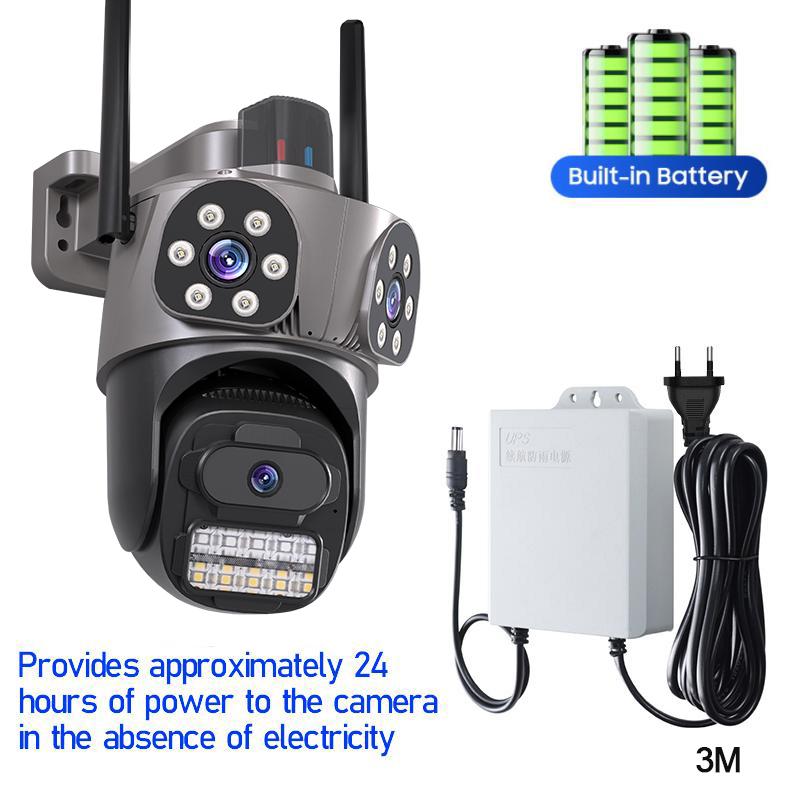 

AIOOK ICSEE WIFI Камера HD 12MP Зовнішня водонепроникна IP-камера Двосторонній домофон Відеокамера нічного бачення Мобільні світлові сигнали Сигналізація CCTV Camera+batterie