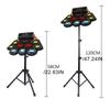 Electronic Drum Set With Drum Sticks Pedals Music Drums 9 Pad Roll-Up Drum Musical Electronic Drums Instrument For Kids Adults