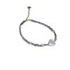 Natural Stone Heart & Freshwater Pearl Bracelet - Elegant Gift for Women