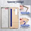 Samsung Z Fold7/6/5 PU Leather Flip Case with Plated Diamond Grid Ring Stand