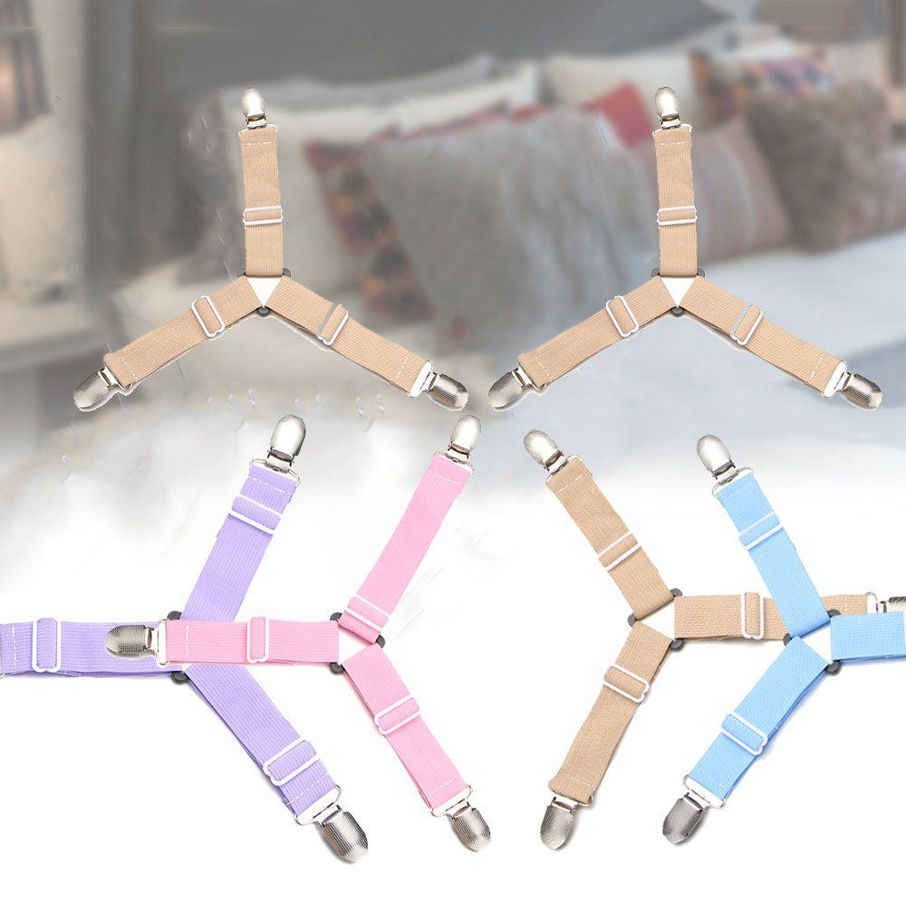 Living Grippers Suspenders Non-slip Straps Elastic Belt Fastener Bed Sheets Buckle Mattress Clip