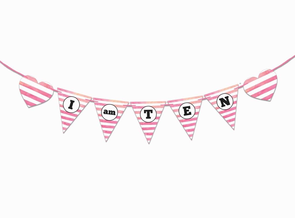 Inkdotpot Birthday Party Decorations Happy Birthday Party Garland Baby Girls Polka Dot Pennant Banner