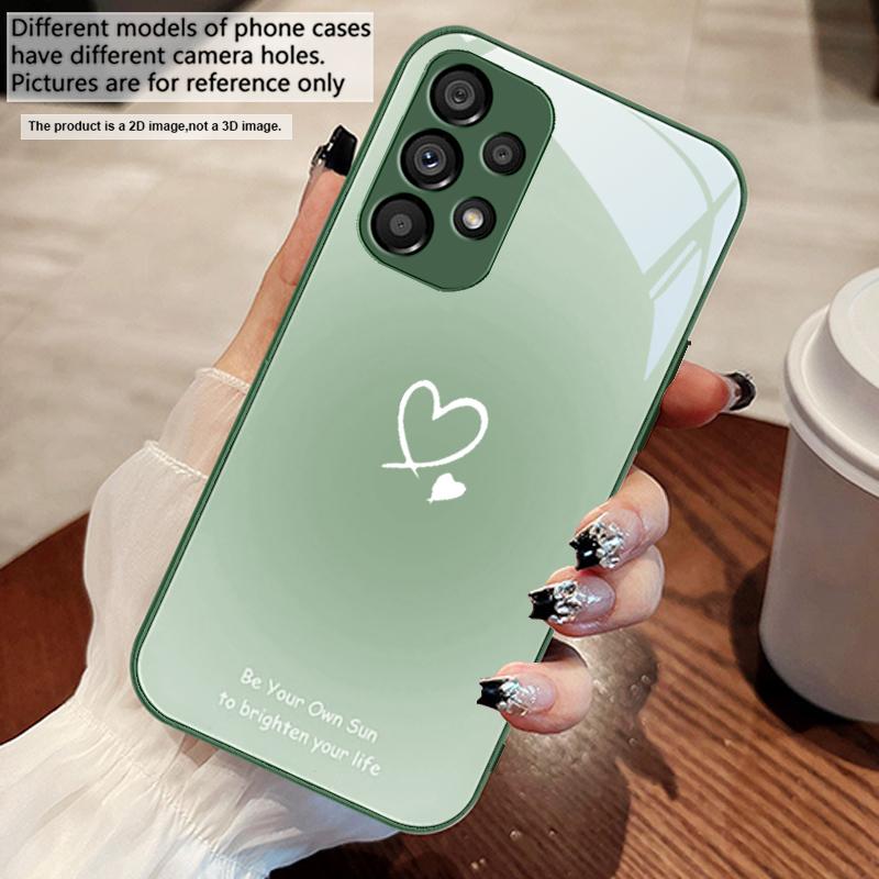 Gradient heart shape For Samsung S25 S25 Edge S25Ultra S8 9 S10 20 U ltra S21 Pro S22 Plus S23 FE S24 Ultra Glass Phone Case