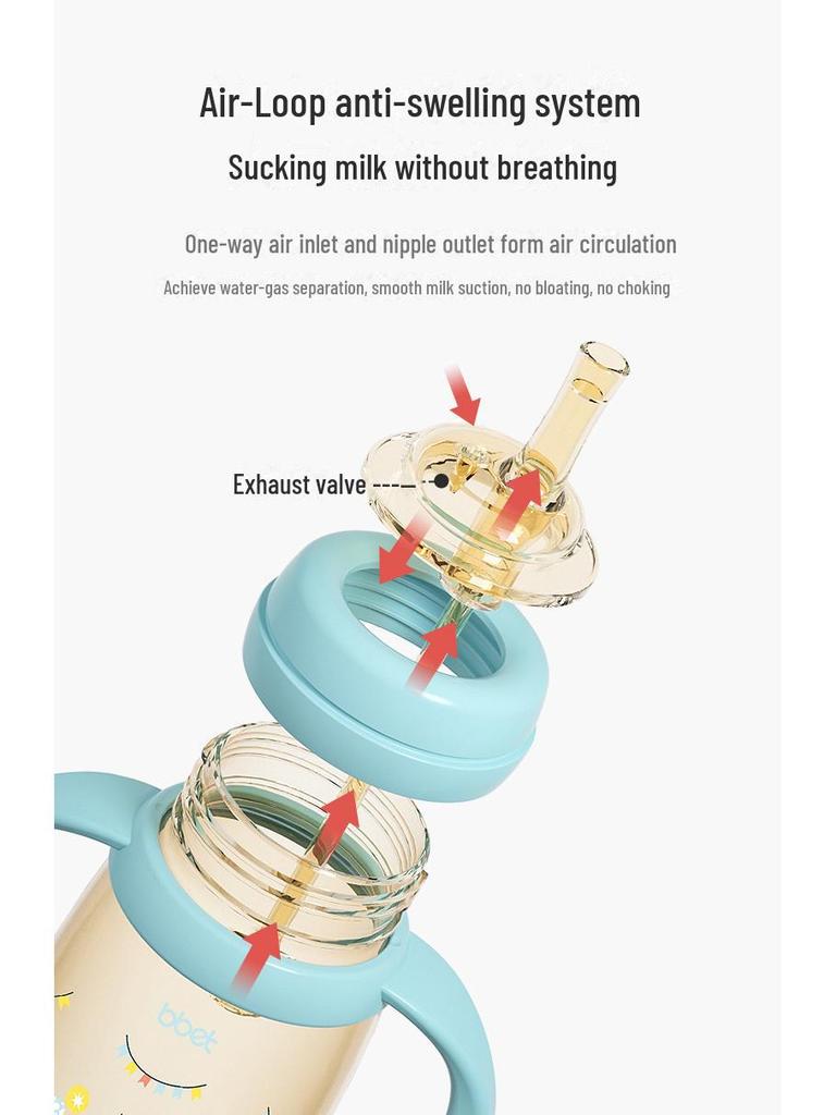 Children's Leak-Proof Straw Cup with Handles (Ages 1-3) – Anti-Choking PPSU Water Learning Bottle