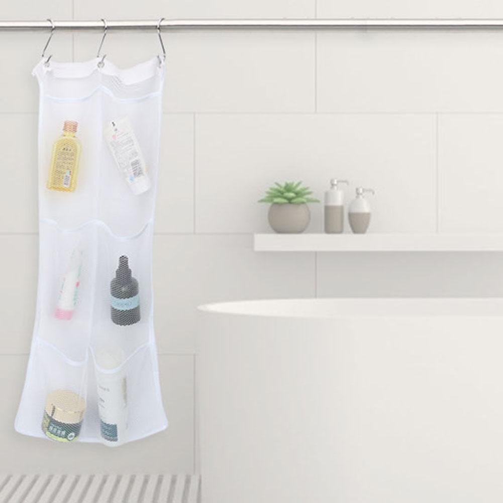 Hängender Netz Bad Dusch Organizer Großer Duschkorb Badezimmerzubehör (S-förmiger Haken)
