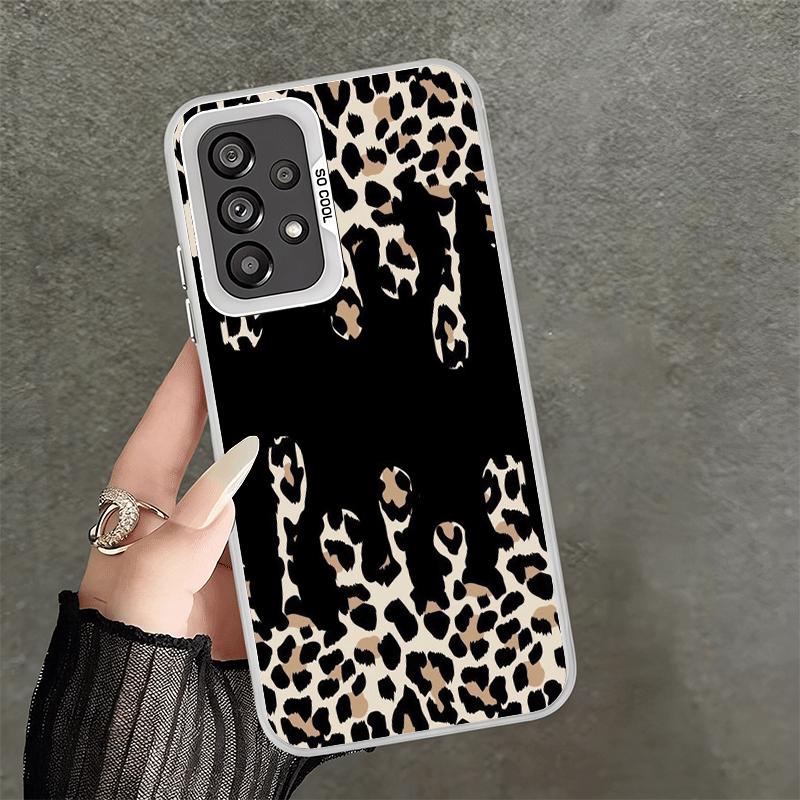 Leopard Print Trend Desgin Soft Phone Case for Samsung A17 A16 A15 A14 A13 A57 A56 A55 A54 A53 A37 A36 A35 A34 A33 A26 A25 A24 A