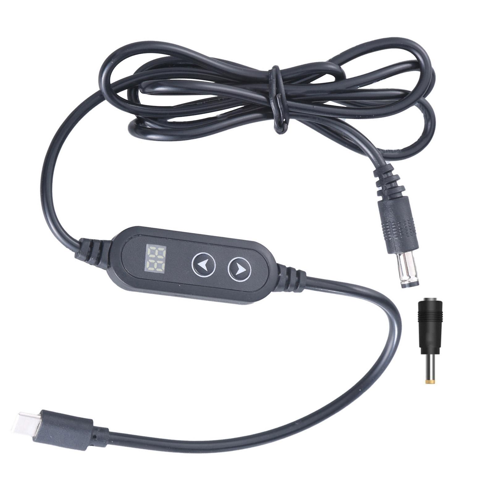 

Intelligent Digital Display Charging Cable Type C To DC5525 Adjustable Output 5V 20V For Surveillances Devices Tools 1