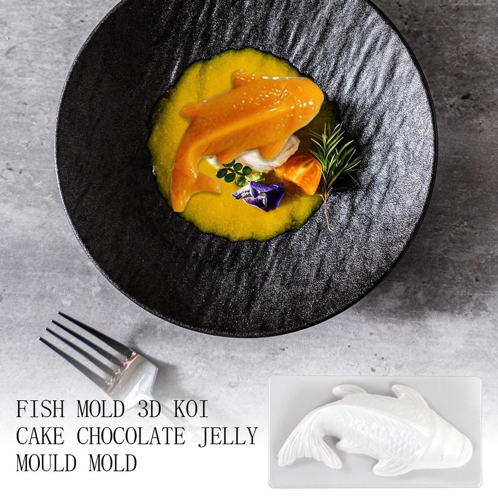 Fish Mold 3D Koi Fish Shape Plastic Cake Chocolate Jelly Mould DIY Soap Handmade Sugarcraft Mold Baking Molds