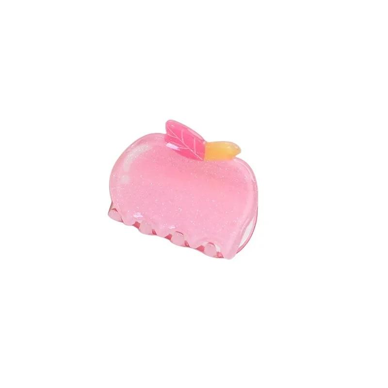 Morsomme hårklyper i fruktform Tegneserie Kawaii Vannmelon Regnbue Akryl Hårklyper Barn Hårtilbehør