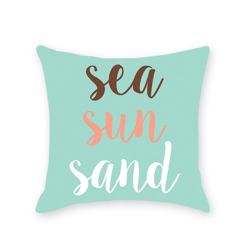 

Letter Printed Ins Style Pillow Case Home Decoration Sofa Living Room Imitation Super Soft Cushion Pillow linen-45x45cm double-sided [without pillow core]