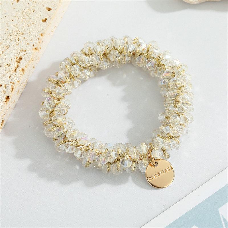 Korean Style Hair Bands Hair Ties Ins Rubber Band Fairy Hair Accessory Pearl Hair Band Dongdaemun Multicolor Crystal