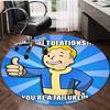1pc NUKA-BOMBS Fallout1 Design Printed Area Round Carpet for Bedroom Living Room Home Decor Rugs Mat Non Slip Mat Rug for Bedside