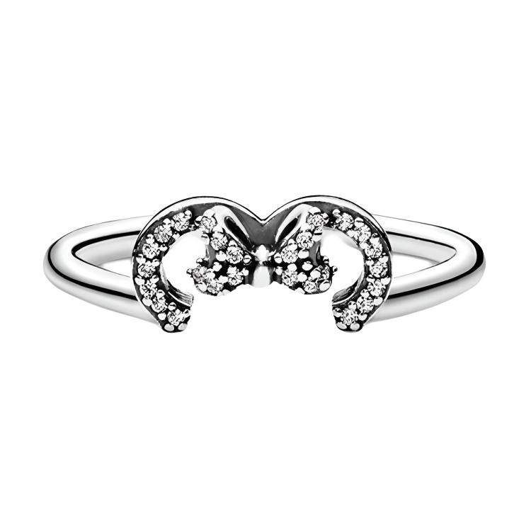 Pandora Disney Minnie Silhouette Cubic Zirconia Sterling Silver Ring Women ring 197509CZ 48