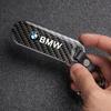 Carbon Fiber Car Keychain Metal Anti Loss Portable Key Ring For BMW I3 I4 E46 E90 E60 F30 F10 X1 X2 X3 X5 X4 X6 X7 G30 G20 G32