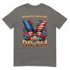 Female Veteran Army Floral Vintage Beauty Brains Us Tshirt