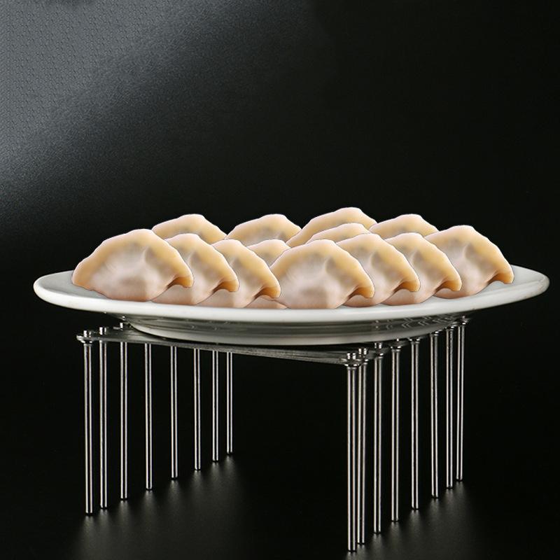 Suport telescopic din oțel inoxidabil, 1 bucată, pliabil pentru depozitare vase, suport multifuncțional pentru depozitare cu capac pentru oală