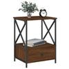 VidaXL Bedside Table Brown Oak 50x41x65 Cm Engineered Wood 826091