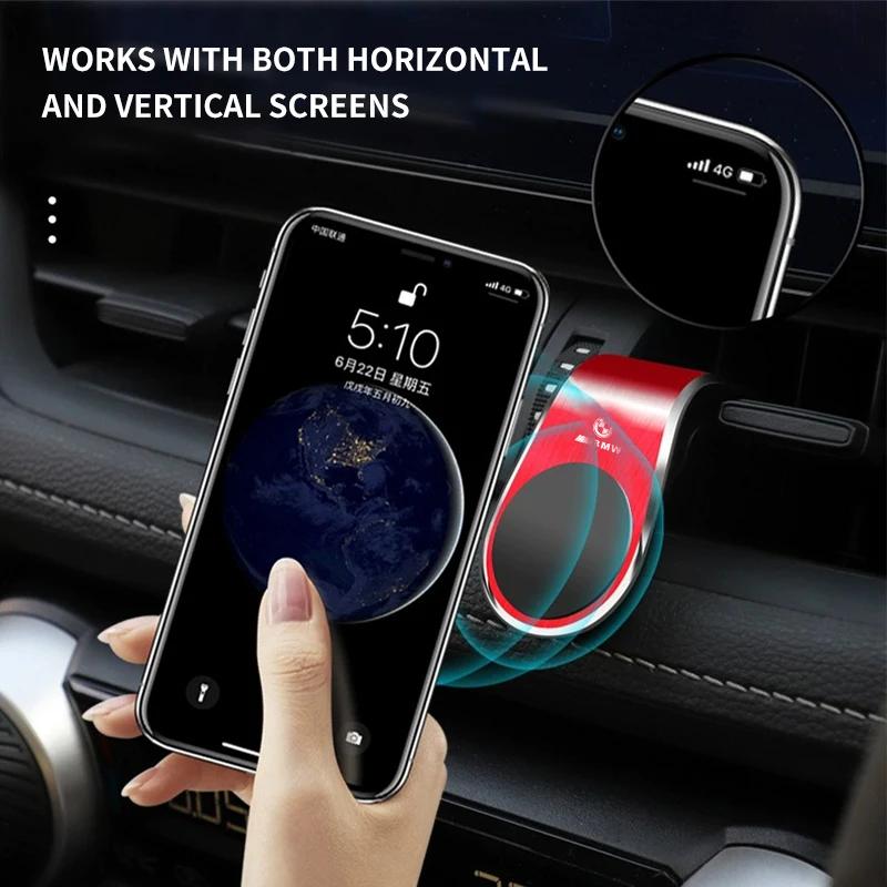 WDDI5 80% New Car Magnetic Phone Holder Air Vent Clip Mount Rotation For BMW iX3 F07 E46 F48 F39 F34 F40 F45 F46 G30 G20 G32 E70 E71