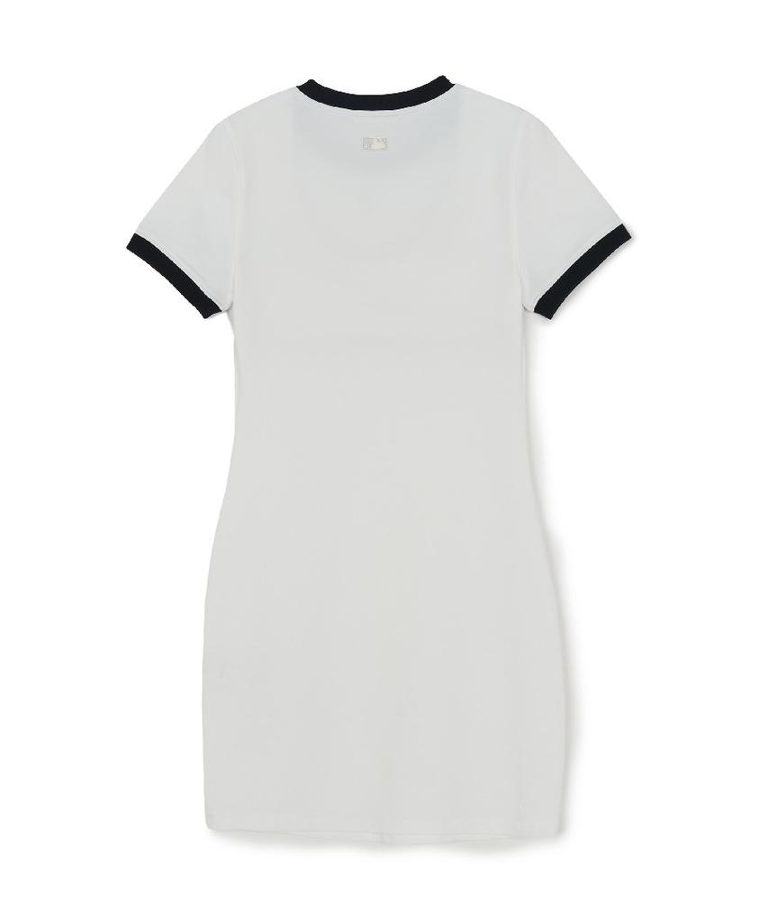 Emelbi Women'S Basic Ringer Dress Nym (White)