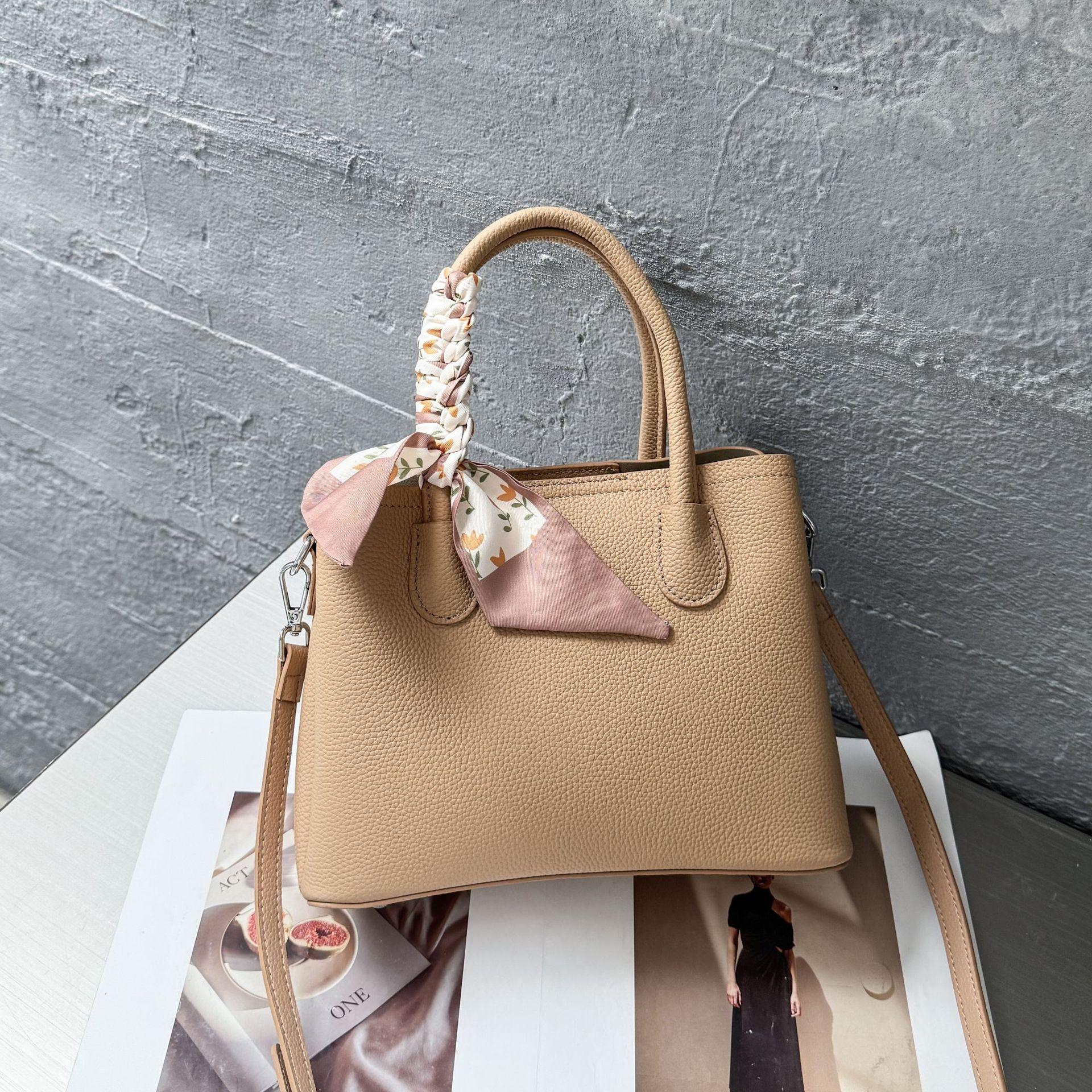 

Сумка из коровьей кожи, квадратная сумка через плечо, популярная модная однотонная женская плечевая практичная ручная сумка абрикосовый