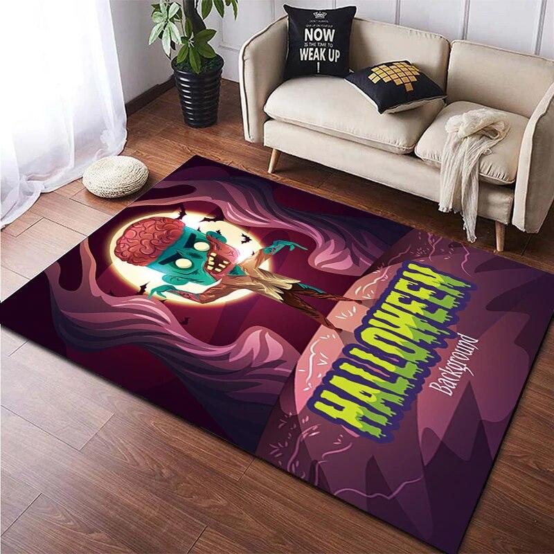 Halloween New Year Gift HD Printing Area Carpet, Living Room Sofa Decorative Carpet, Anti-skid Mat, Alfombras Direct Shipment