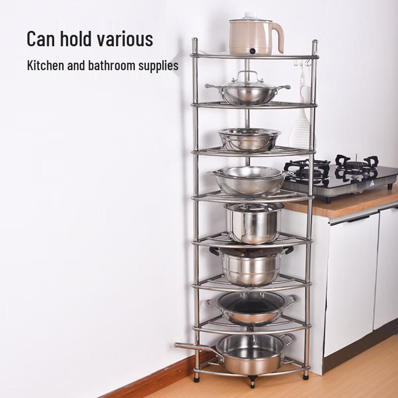 Nordic 5-Tier Thickened Triangular Corner Storage Shelf